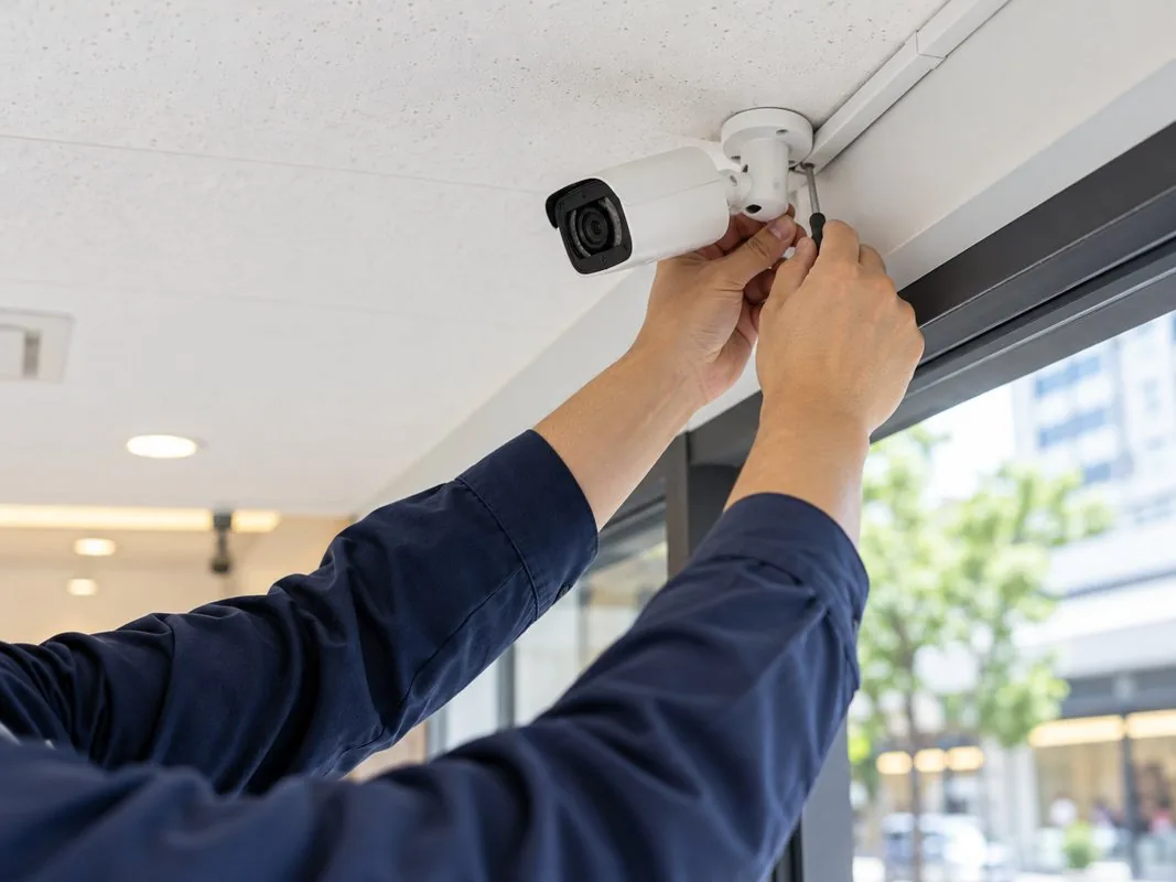 CCTV 설치 위치를 확인하는 상담 장면